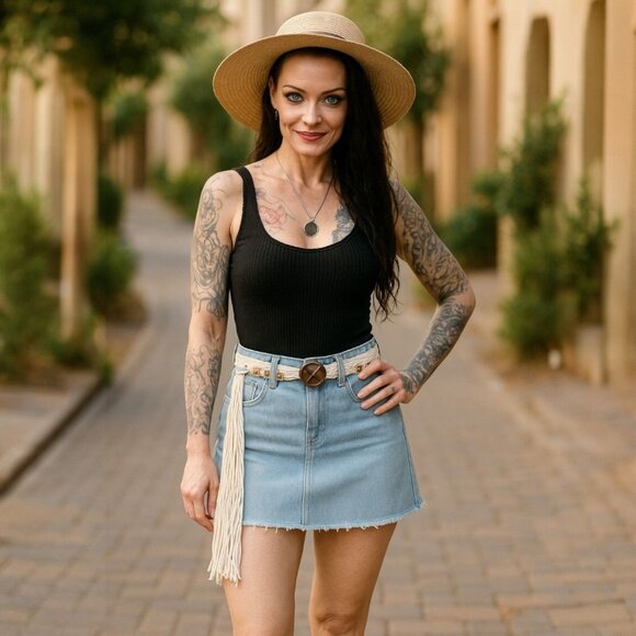 Boho Rope Belt w/ Beads & Coconut Shell Accents – Adjustable – One Size – NWT - Picture 4 of 5